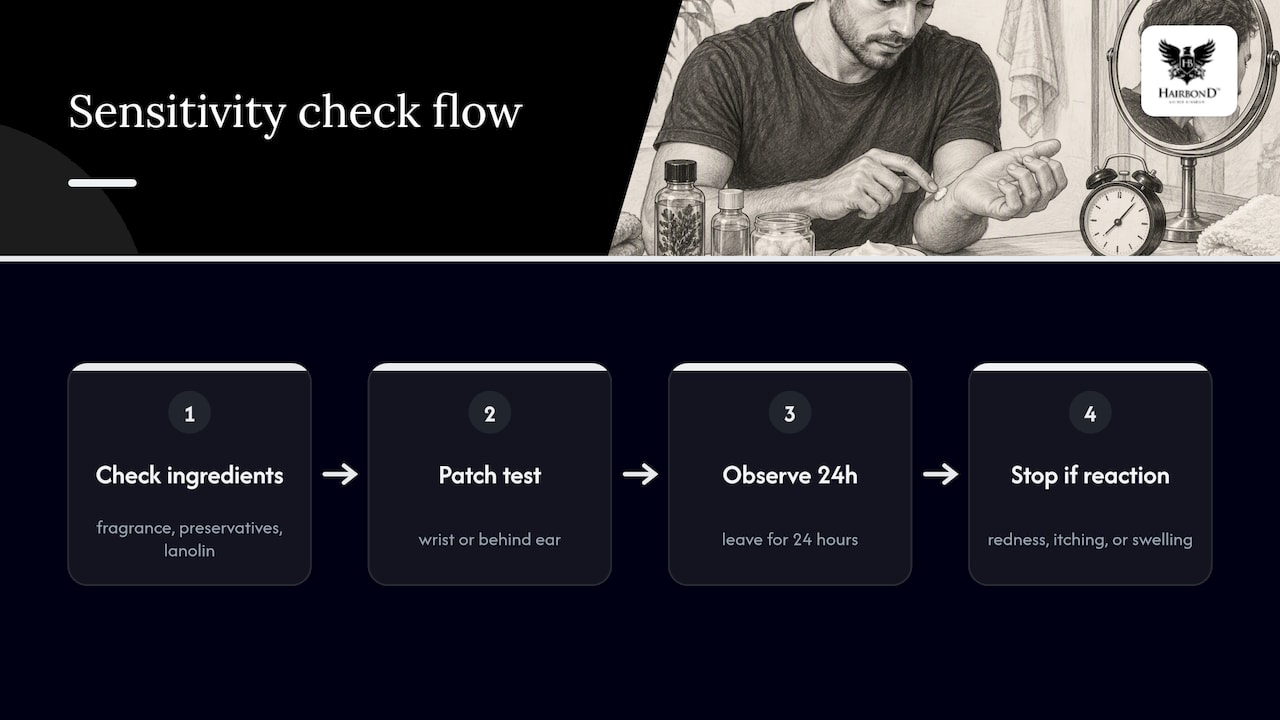 Hair cream sensitivity patch test process